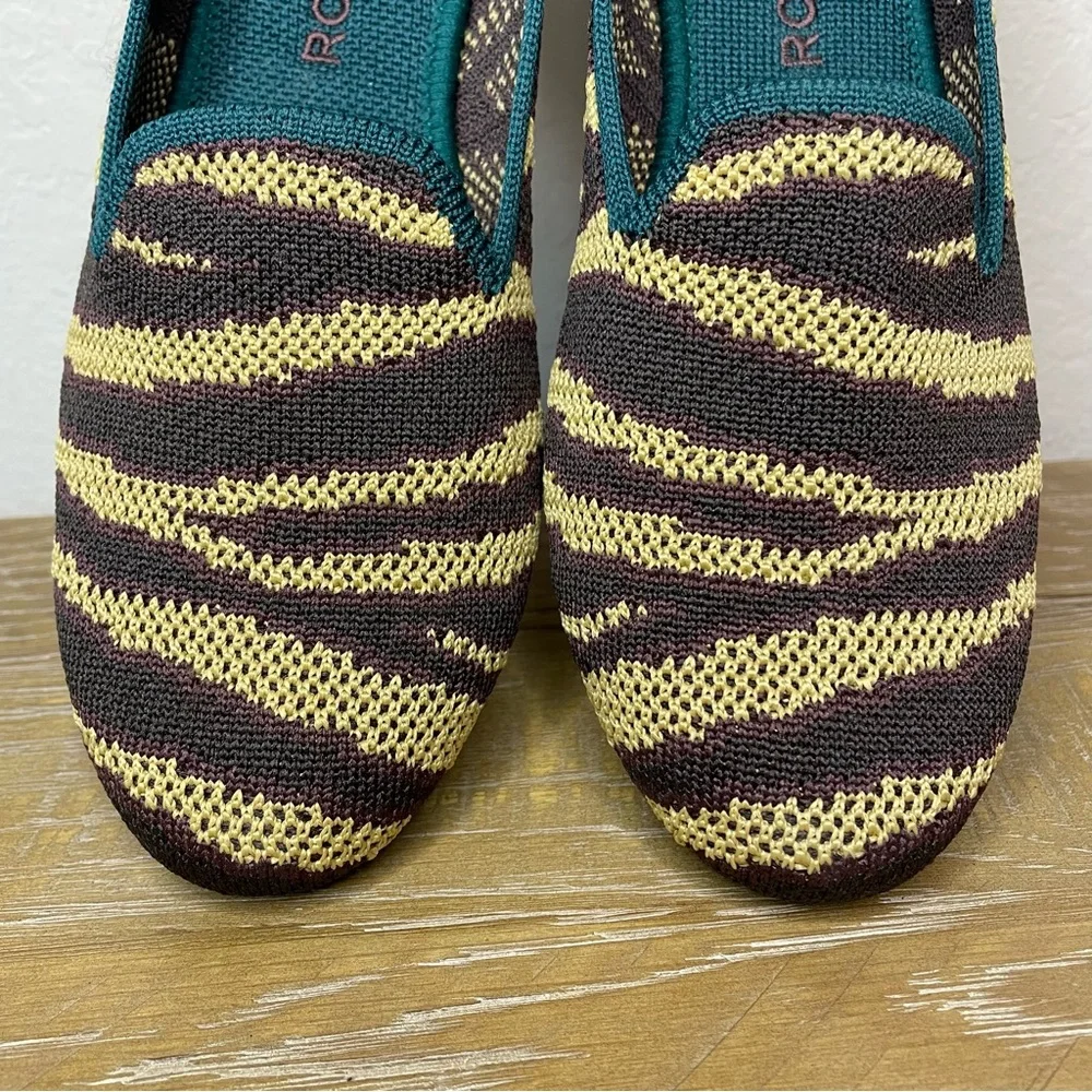 Rothy's Chai Zebra Pattern Brown and Tan Size 8